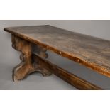 * Table. An oak refectory table, probably 19th century