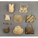 * Bags. A Regency reticule, early 19th century