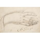 * Evelyn (Mary, 1635-1709). Study of a hand holding a breast