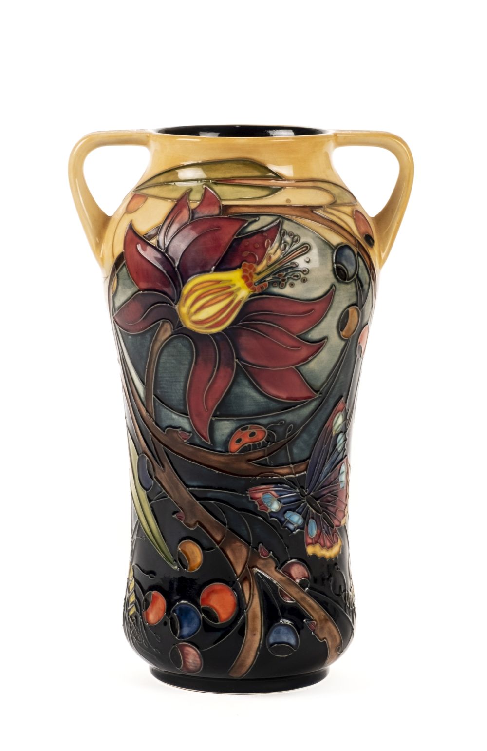 * Moorcroft. A Moorcroft pottery 'Hartgring' two handle vase