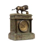 * Clock. A French onyx mantel clock circa 1900