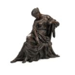 * French School. A bronze sculpture of Ariadne, late 19th century