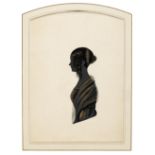 * Silhouette. Portrait of a young girl, circa 1840s,