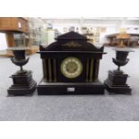 * Clock. A 19th century Biedermeier mantel clock