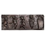 * Oak panel. A 17th century relief carved oak panel