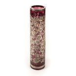* Vase. A Laugharne silver overlaid amethyst glass vase, circa 1990s