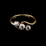 * Ring. A Platinum and 18ct gold diamond ring,