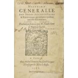 Lopez de Gomara (Francisco). Histoire generalle des Indes occidentales, 1568