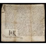 * Dunfermline Land Grant. Notarial instrument of James Kingorne, 1583