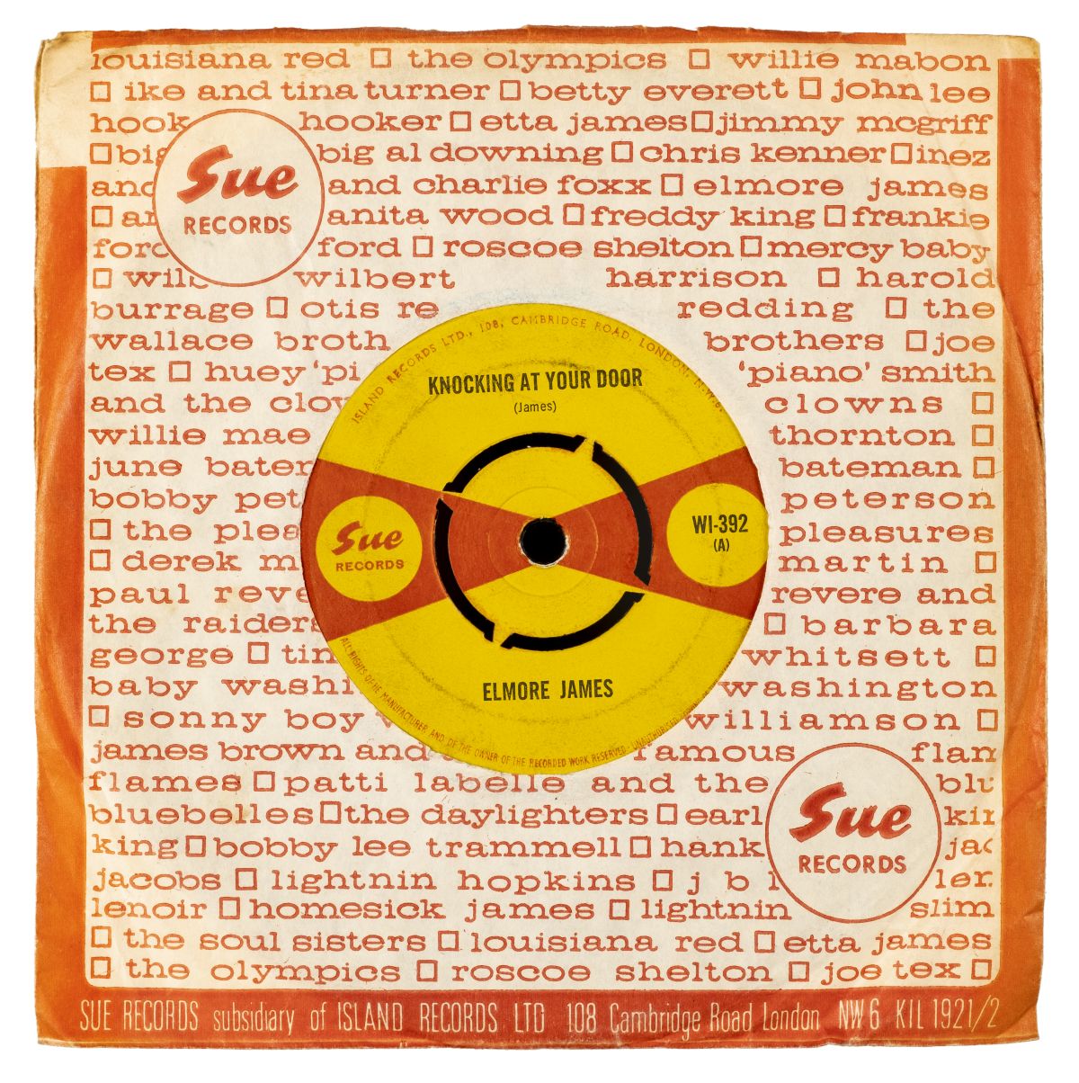 * Blues / R&B. Collection of 17 rare original 45rpm blues / R&B singles on Sue Records.