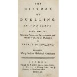 Coustard de Massi (Anne Pierre). The History of Duelling. In two parts, 1770