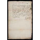 * English Civil War. A Parliamentary Manuscript Order, 1644