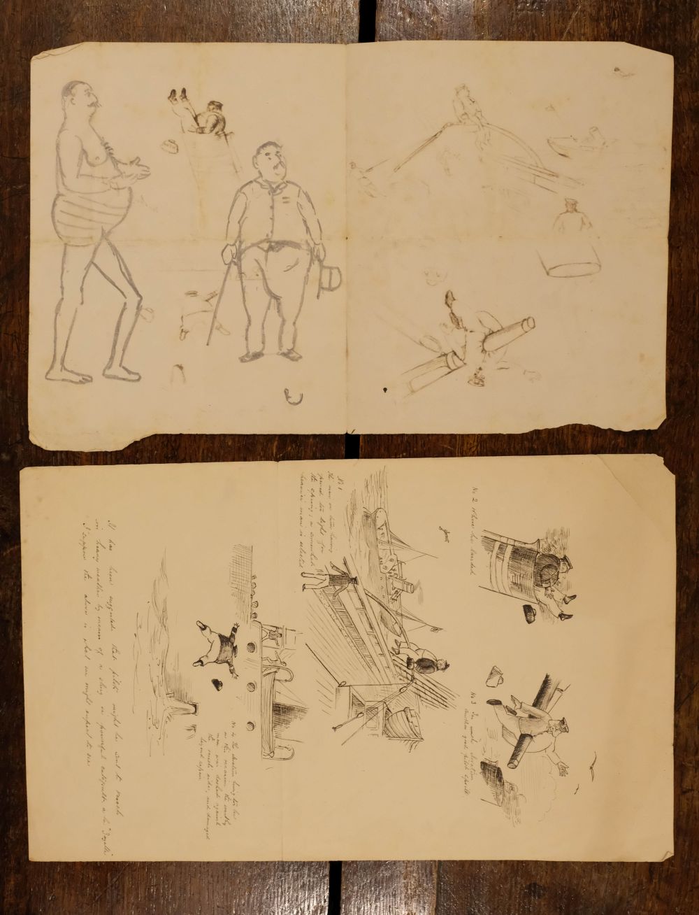 * India. A collection of fourteen pen & ink sketches of the Bengal Pilot Service, circa 1880 - Image 6 of 9