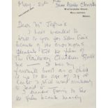 * Christie (Agatha, 1890-1976). Autograph letter signed, 'Agatha Christie Mallowan'