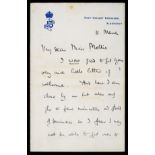 * Baden-Powell (Robert). Autograph Letter Signed, ‘Wun Hi', [?1898]