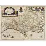 Dorset. Blaeu (Johannes), Comitatus Dorcestria sive Dorsettia; vulgo Anglice Dorset Shire, 1660