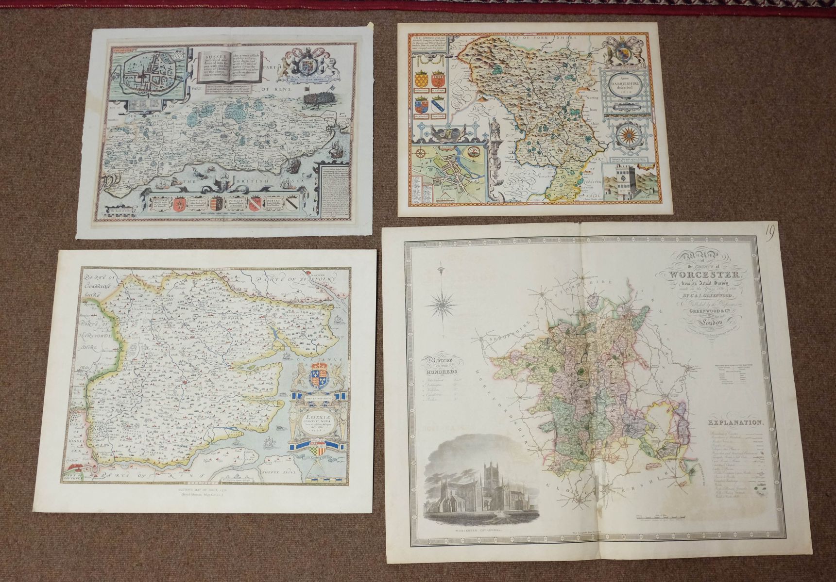 British county maps. A mixed collection of approximately forty maps, 17th - 19th century - Image 4 of 5