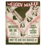 Melody Maker. Large collection of vintage Melody Maker music magazines from 1931-1979