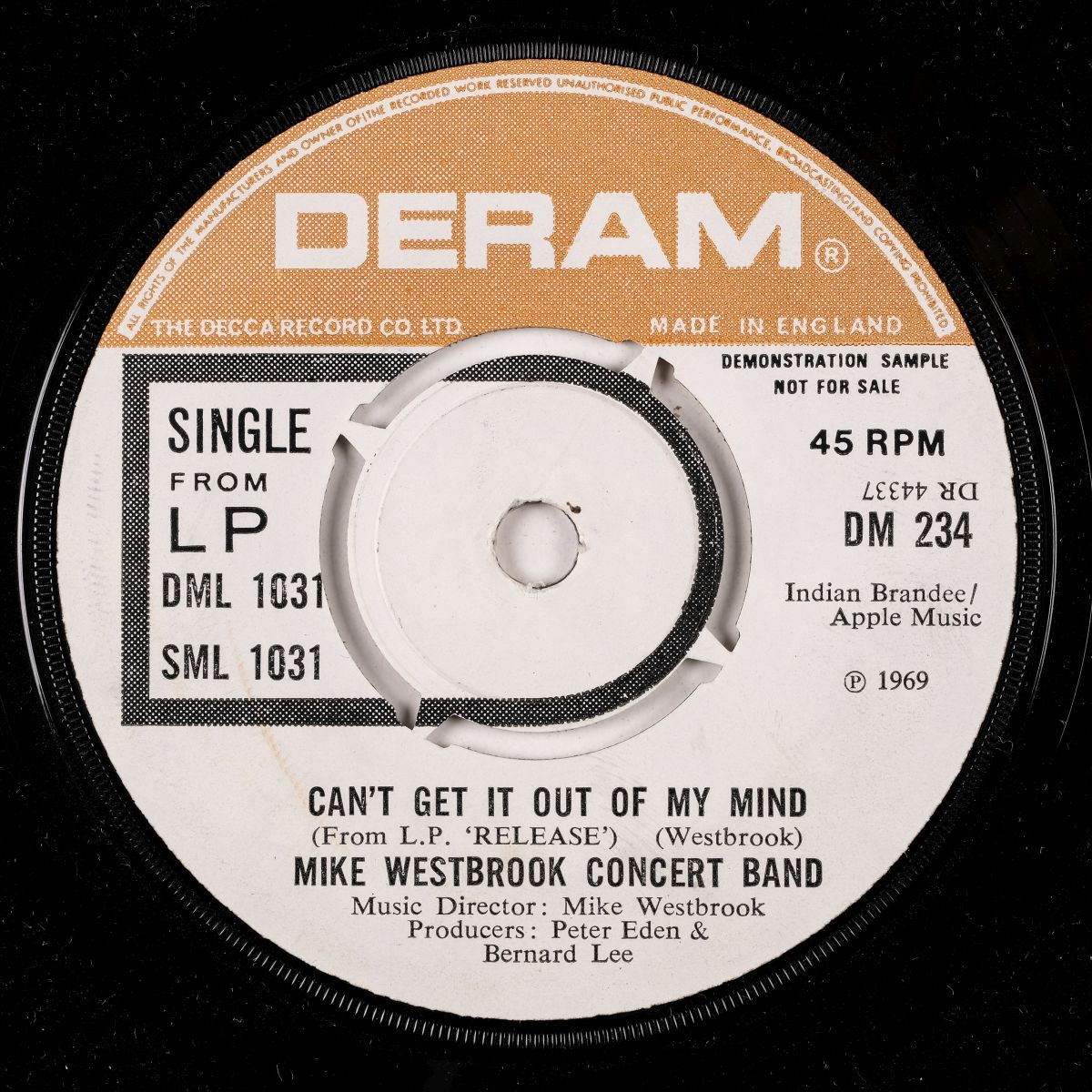 * Jazz. Pair of rare promo singles by The Mike Westbrook Concert Band (Deram, DM311 / DM234) - Image 9 of 9