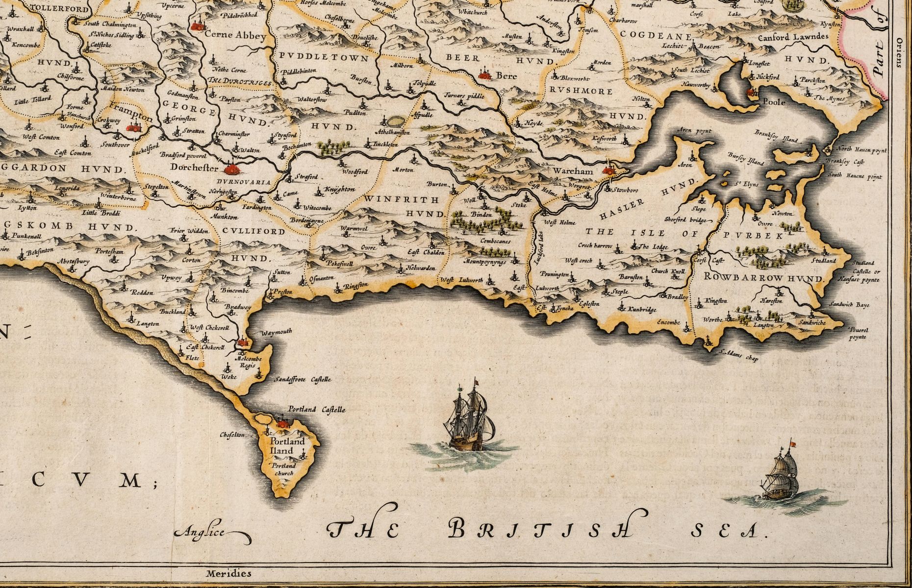 Dorset. Blaeu (Johannes), Comitatus Dorcestria sive Dorsettia; vulgo Anglice Dorset Shire, 1660 - Image 2 of 5