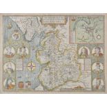 Lancashire. Speed (John), The Countie Palatine of Lancaster..., 1676