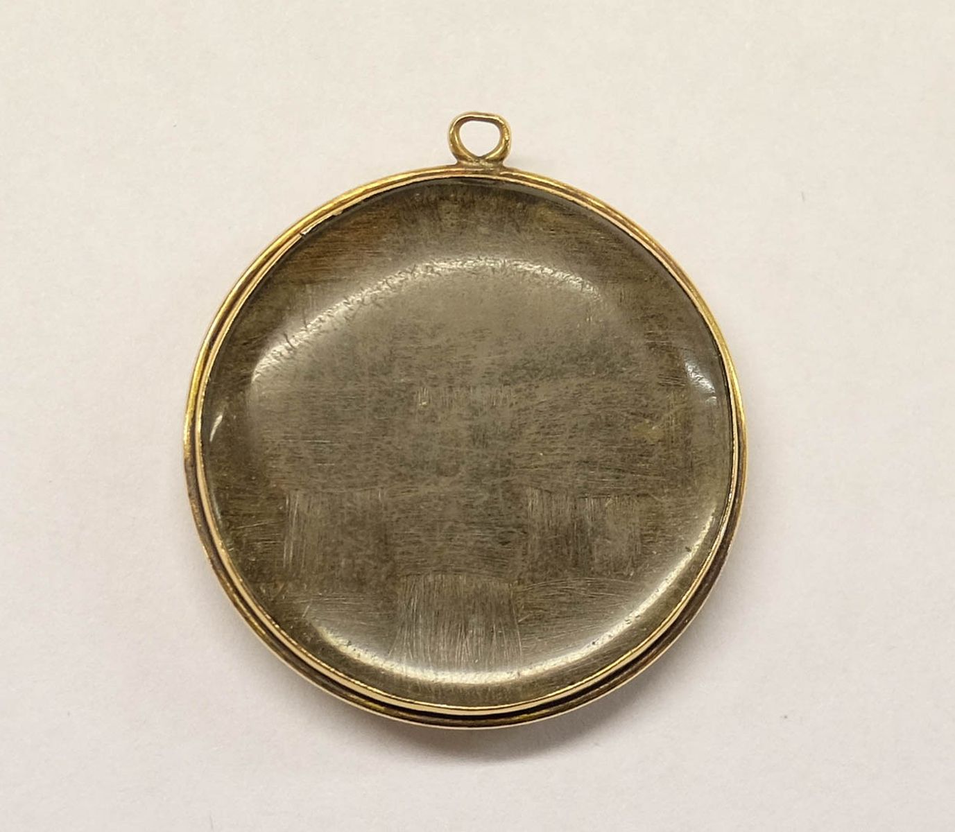 * Hair Jewellery - Charles X (1757-1836, King of France). A small circular pendant, c.1800, - Image 2 of 3