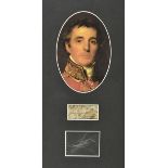 * Hair Jewellery - Duke of Wellington (1769-1852). A small selection of strands of hair