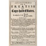 Carter (Samuel). Lex Custumaria: or, A Treatise of Copy-hold Estates, 1st edition, 1696