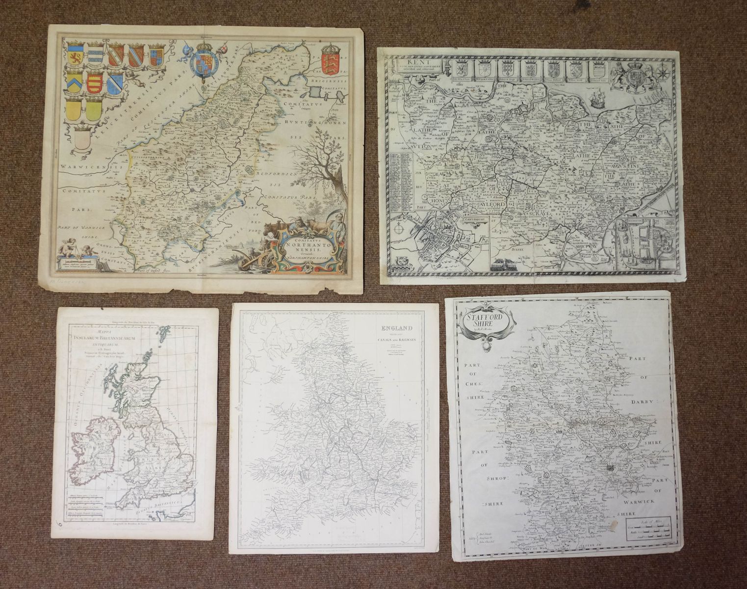 British county maps. A mixed collection of approximately forty maps, 17th - 19th century - Image 2 of 5