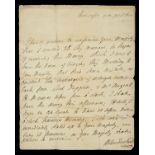 * George II & Pelham-Holles (Thomas, Duke of Newcastle). Autograph note, c.1754