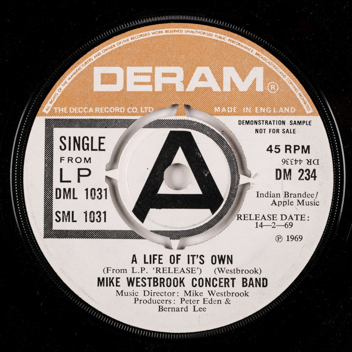 * Jazz. Pair of rare promo singles by The Mike Westbrook Concert Band (Deram, DM311 / DM234) - Image 8 of 9