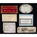 * Bookplates & labels. A collection of 30 bookplates and ownership labels, 18th & 19th century