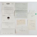 * Olivier (Laurence, 1907-1989). A group of 7 Letters Signed, 1961-84