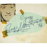 * The Beatles. Autographs of George Harrison & Ringo Starr, c.1963