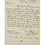 * Hales, Stephen, 1677-1761. Autograph letter signed, 1743