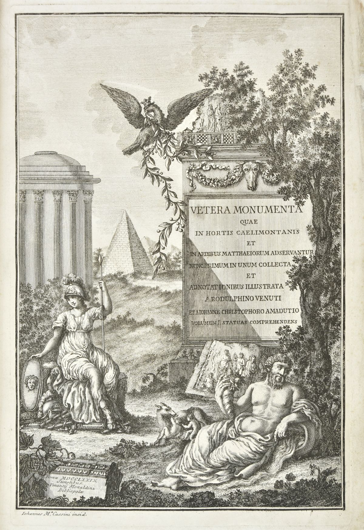 Venuti (Ridolfino). Vetera Monumenta quae in Hortis Caelimontanis, 3 vols., Rome, 1776-79