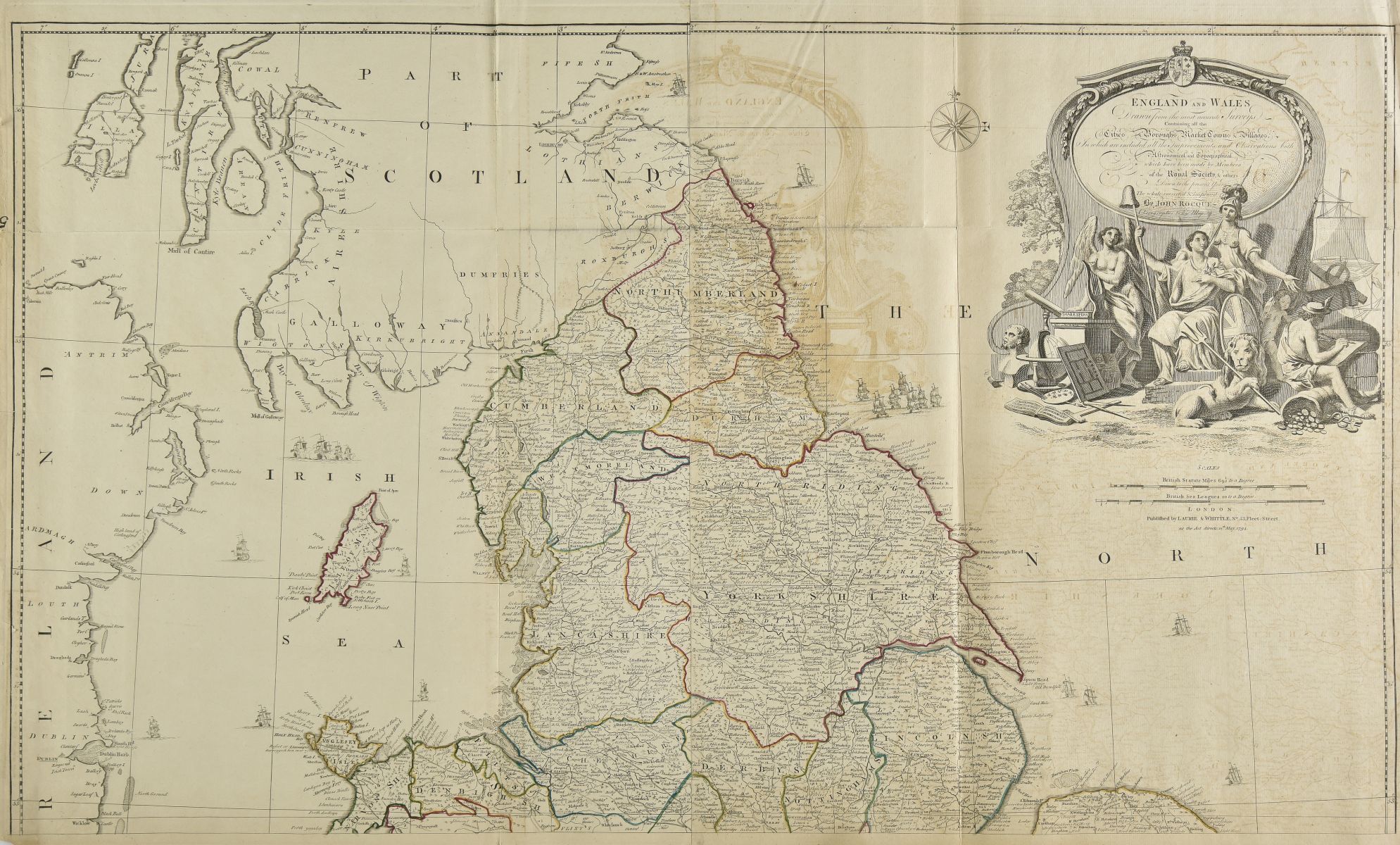 England & Wales. Rocque (John), Large scale map, 1794 - Image 2 of 2