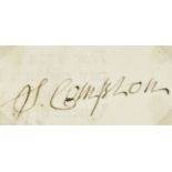* Compton (Spencer, c. 1674-1743, 1st Earl of Wilmington). Autograph signature