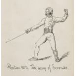 Corbesier (Antoine J.). Theory of fencing, with the small-sword exercise, Washington, 1873