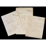 * Trant (Nicholas, 1769-1839). Three autograph letters signed to Sir Charles Stuart, 1811-12
