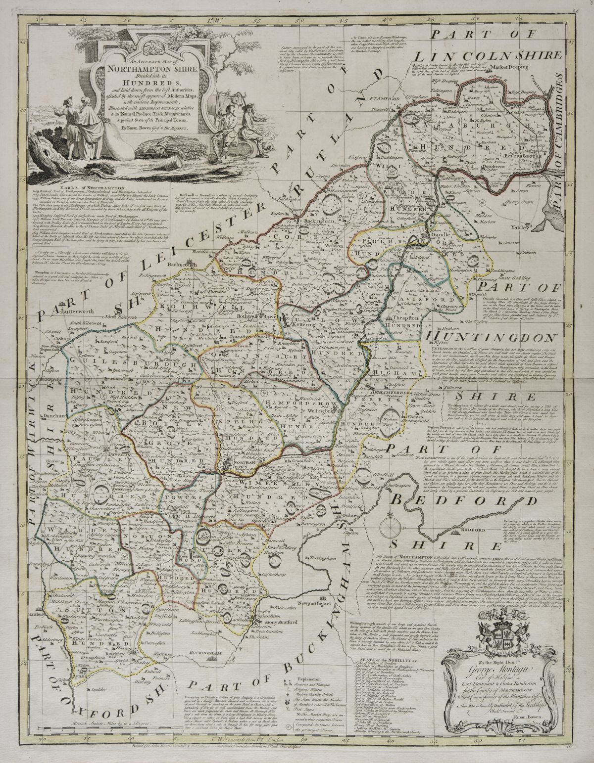 Cary (John). Six county maps, 1801 and later