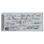 * Trollope (Anthony, 1815-1882). Autograph cheque signed, 1874
