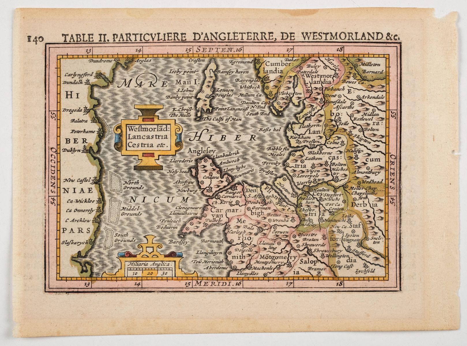 British Isles. Mercator (Gerard), Tab. I. Europae Continens Albion Britanniam et Hiberniam, 1690 - Bild 4 aus 4