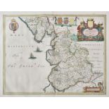 Lancashire. Blaeu (Johannes), Lancastria Palatinatus Anglis Lancaster et Lancasshire, circa 1645