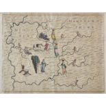 Middlesex. Drayton (Michael), Untitled allegorical map of Middlesex and Hertfordshire, circa 1612