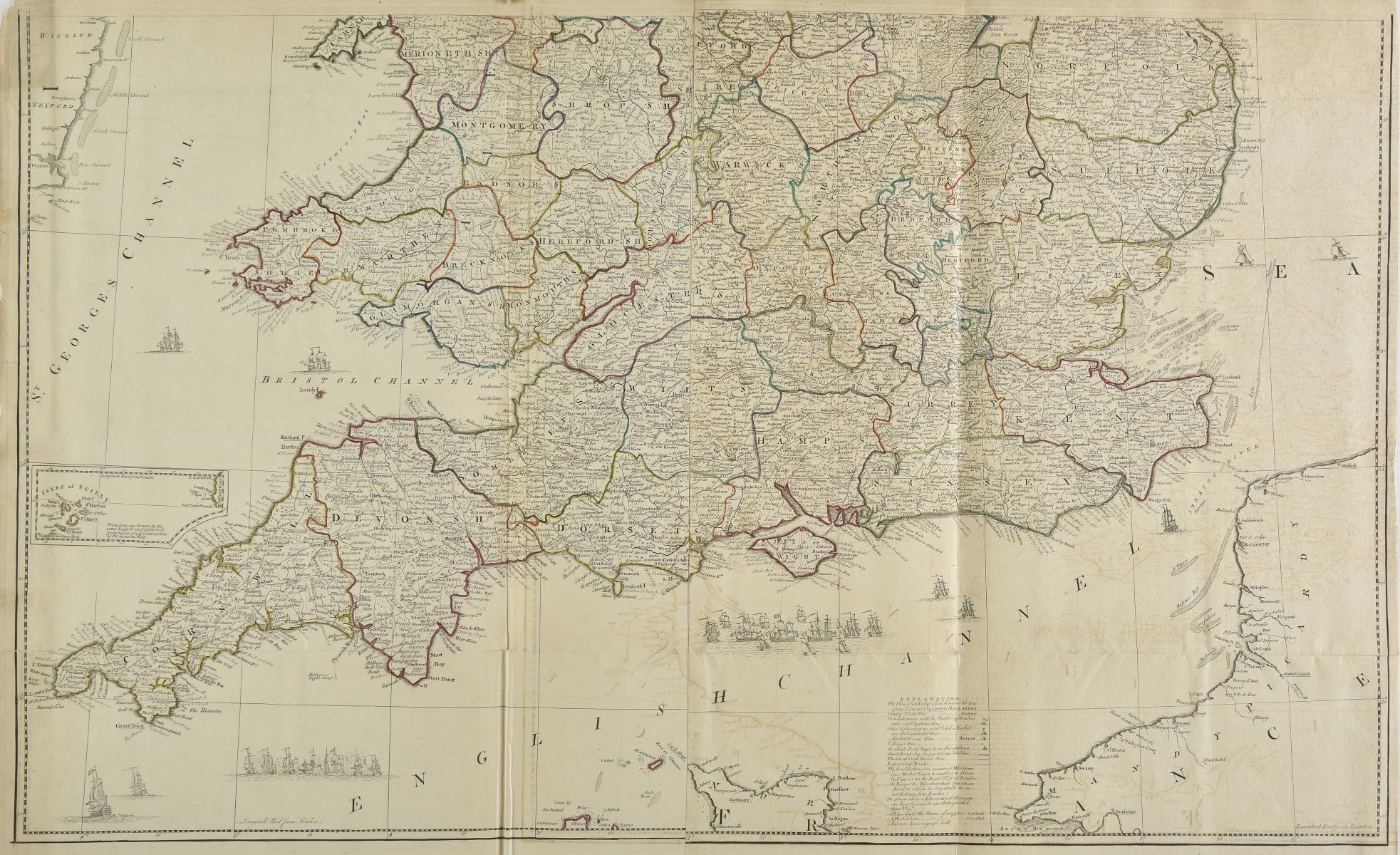 England & Wales. Rocque (John), Large scale map, 1794