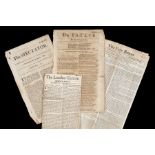 Early English Newspapers and Periodicals. Approximately 100 items, mostly 18th century