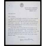 * Baden-Powell (Robert, 1857-1941). 5 Typed Letters Signed, 1920-25