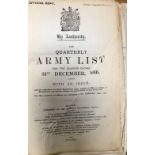 Army Lists. The Quarterly Army List for the Quarter Ending 31st December 1916
