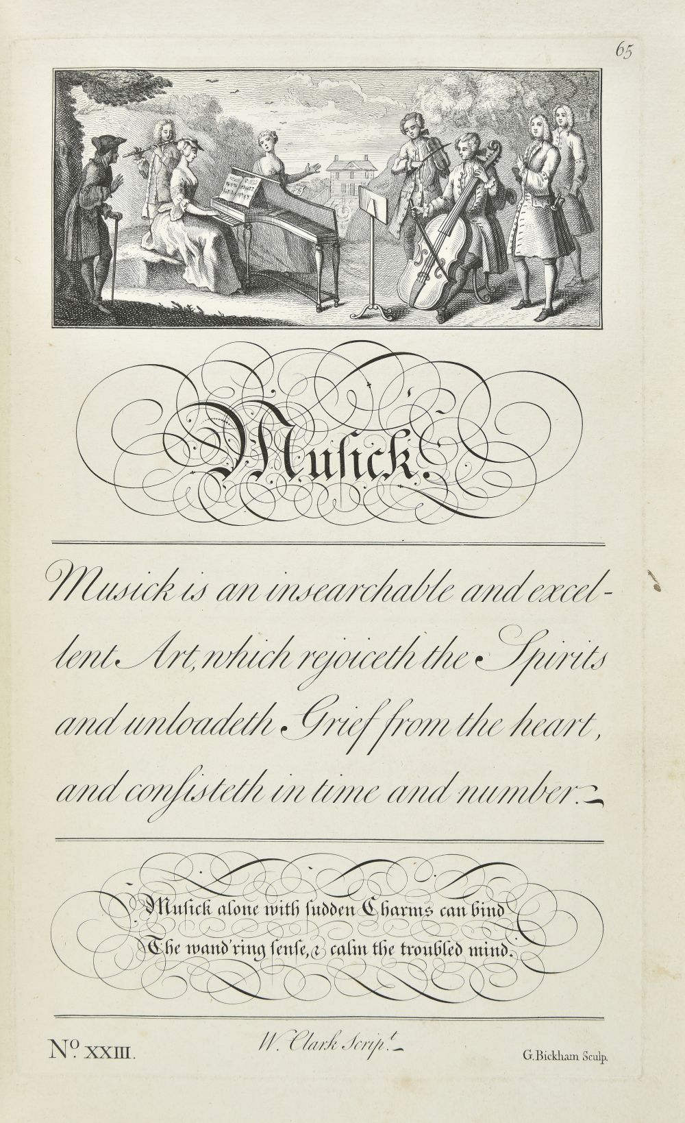 Bickham (George). The Universal Penman; or, the Art of Writing, London: H. Overton, 1743